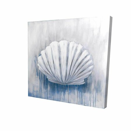 FONDO 16 x 16 in. Blue Feston Shell-Print on Canvas FO2774508